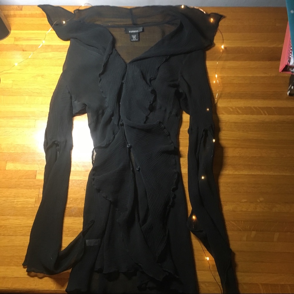 100% Silk Witchy Blouse